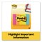 Post-it 100 Flags Assorted Brights Page Flag Markers (500/Pack)
